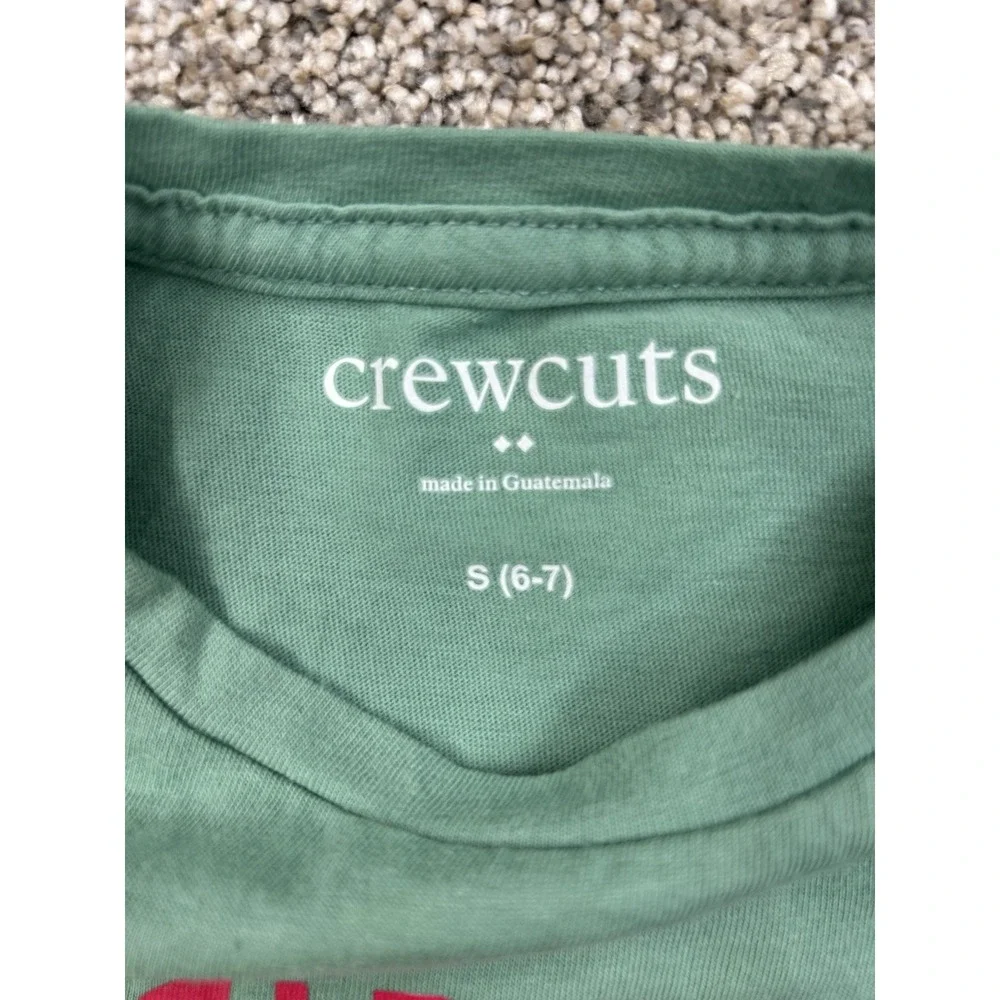 J Crew Crewcuts Girls Fall Green Long Sleeve Cotton Shirt 6/7 & Jeans Sz 7 #0332